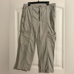 Women’s High Waist Light Green Wide Leg Cargo Pants